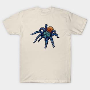 Greenbottle Blue Tarantula with Black Outline T-Shirt